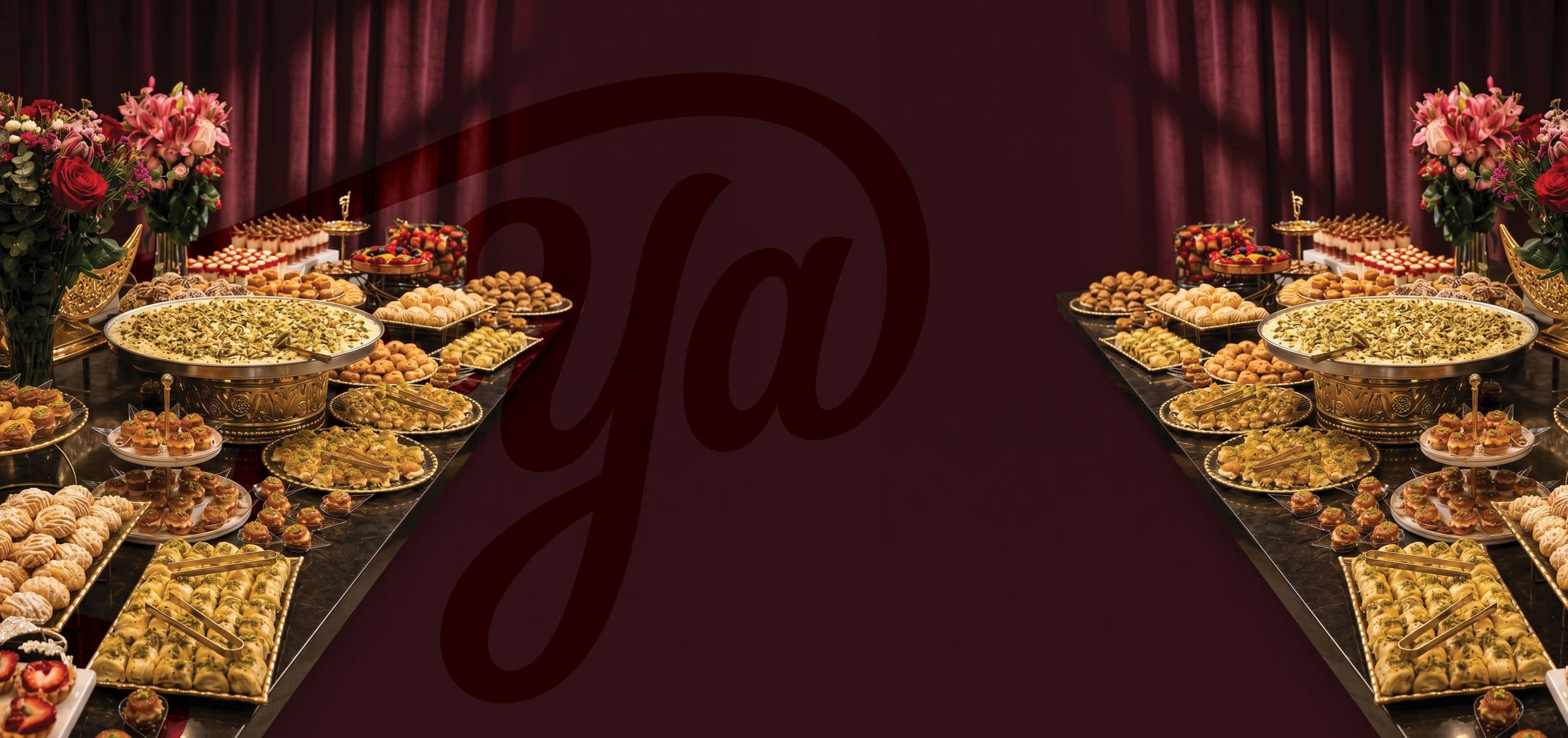 Middle Eastern catering presentation from Cham-Ya