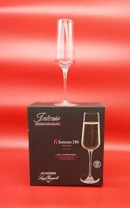 Luigi Bormioli Champagne Flute, Set of 6, 8.25 oz, Sparkling Wine Glass